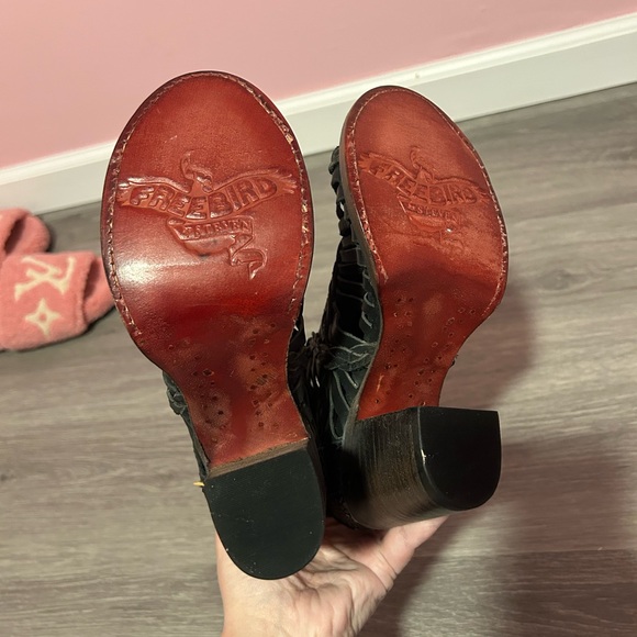 Freebird Black Braided Heeled Boots - Picture 4 of 8